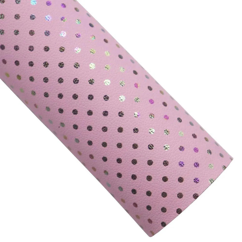 Lisslune | Glittering Pink Synthetic Leather Craft Kit for DIY Earrings and Hair Accessories