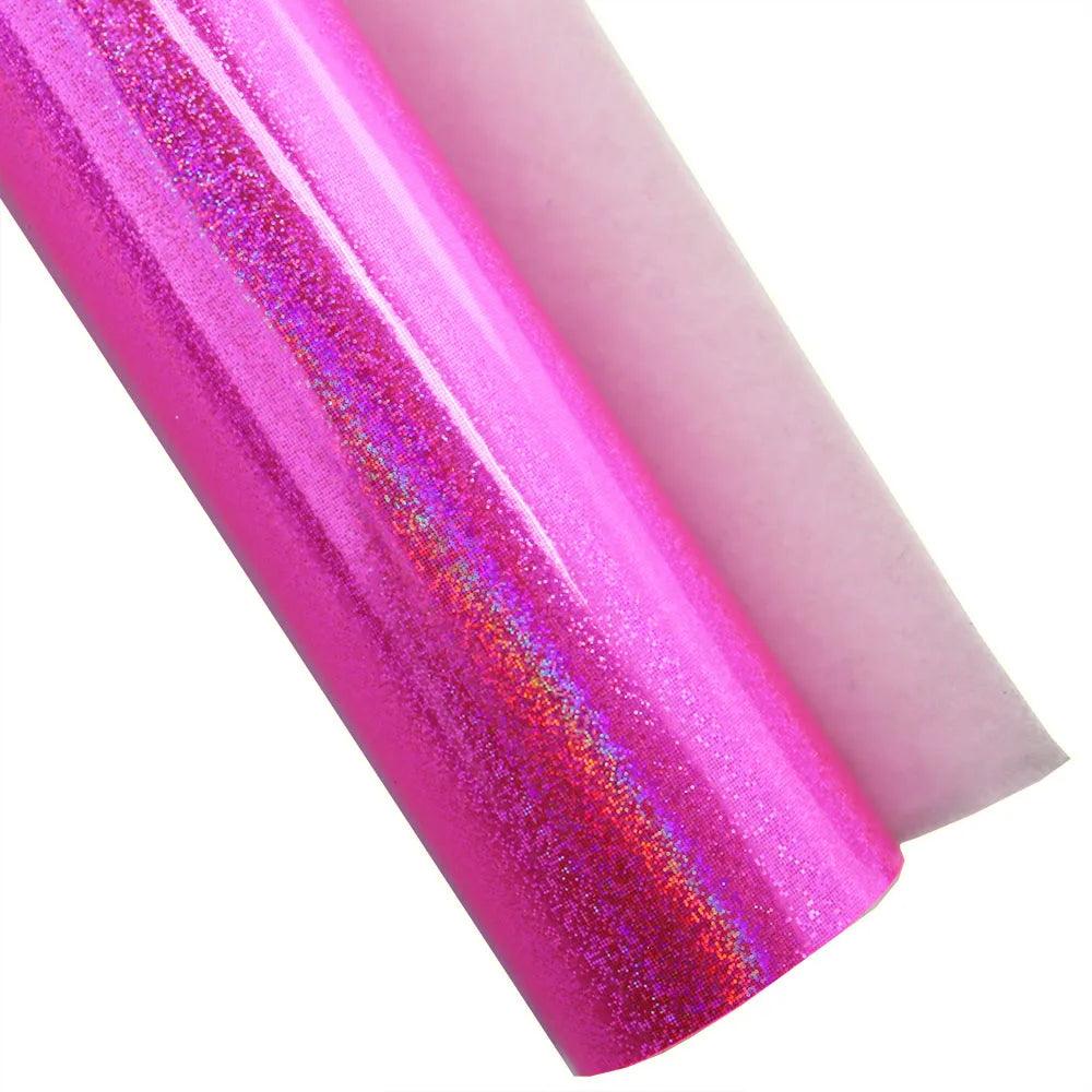 Lisslune | Glittering Pink Synthetic Leather Craft Kit for DIY Earrings and Hair Accessories