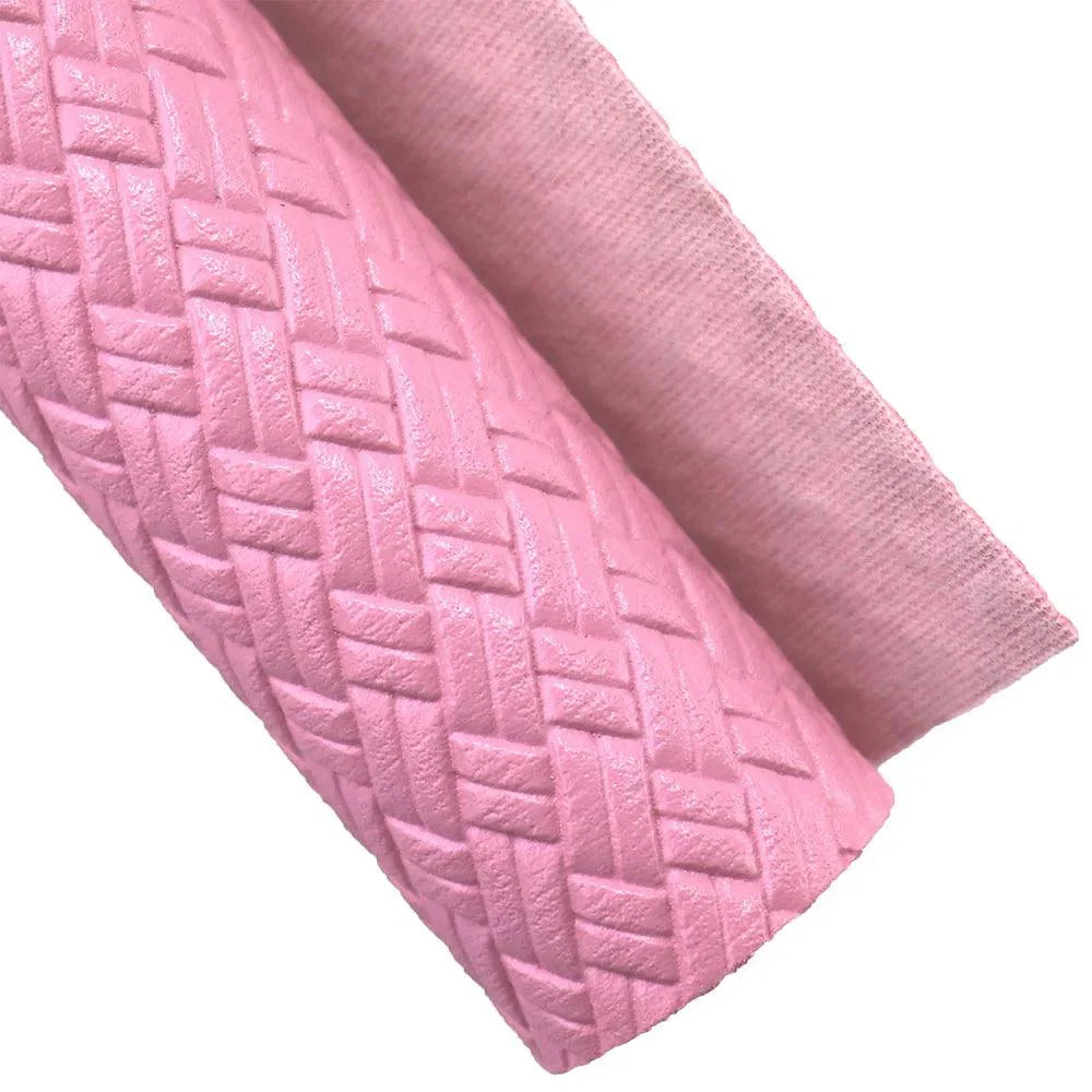 Lisslune | Glittering Pink Synthetic Leather Craft Kit for DIY Earrings and Hair Accessories