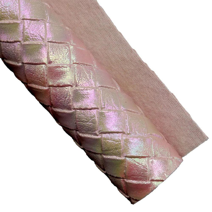 Lisslune | Glittering Pink Synthetic Leather Craft Kit for DIY Earrings and Hair Accessories