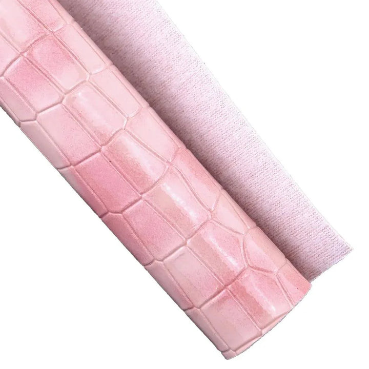 Lisslune | Glittering Pink Synthetic Leather Craft Kit for DIY Earrings and Hair Accessories
