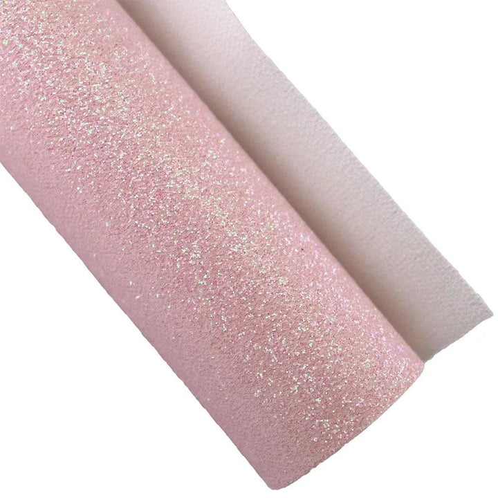 Lisslune | Glittering Pink Synthetic Leather Craft Kit for DIY Earrings and Hair Accessories