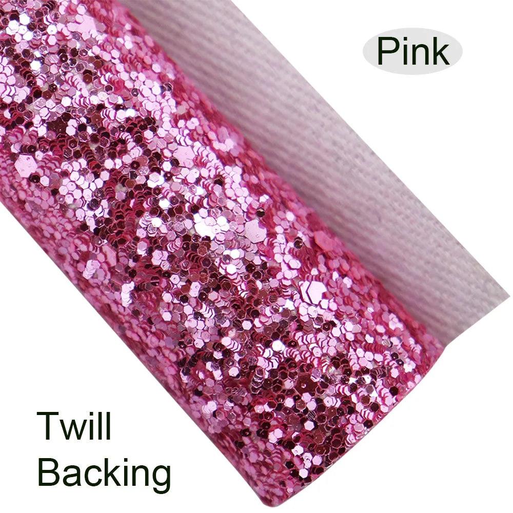 Lisslune | Glittering Pink Synthetic Leather Craft Kit for DIY Earrings and Hair Accessories