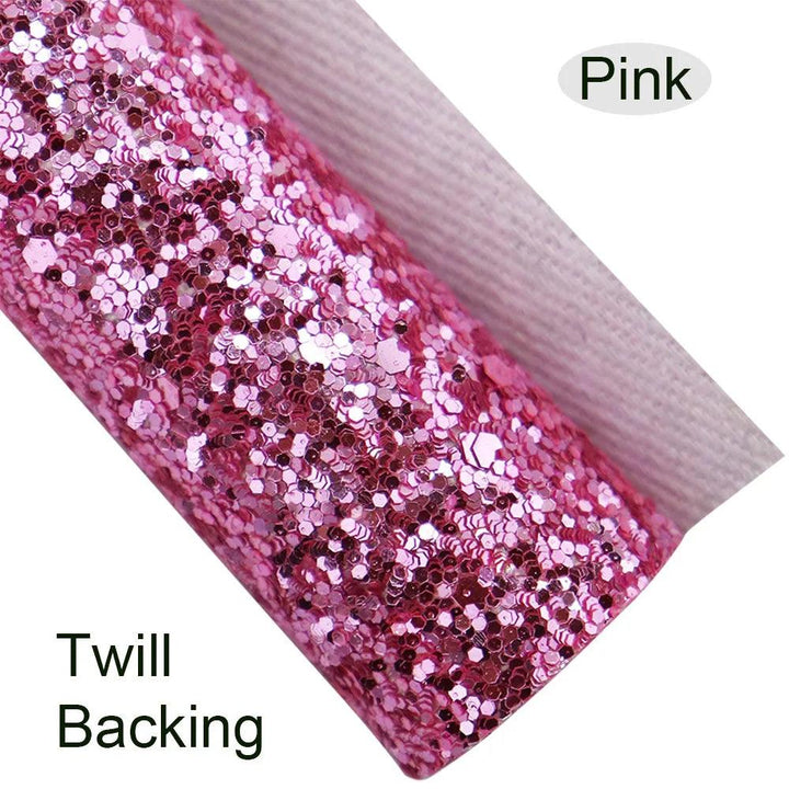 Lisslune | Glittering Pink Synthetic Leather Craft Kit for DIY Earrings and Hair Accessories