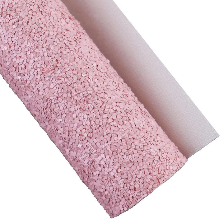 Lisslune | Glittering Pink Synthetic Leather Craft Kit for DIY Earrings and Hair Accessories