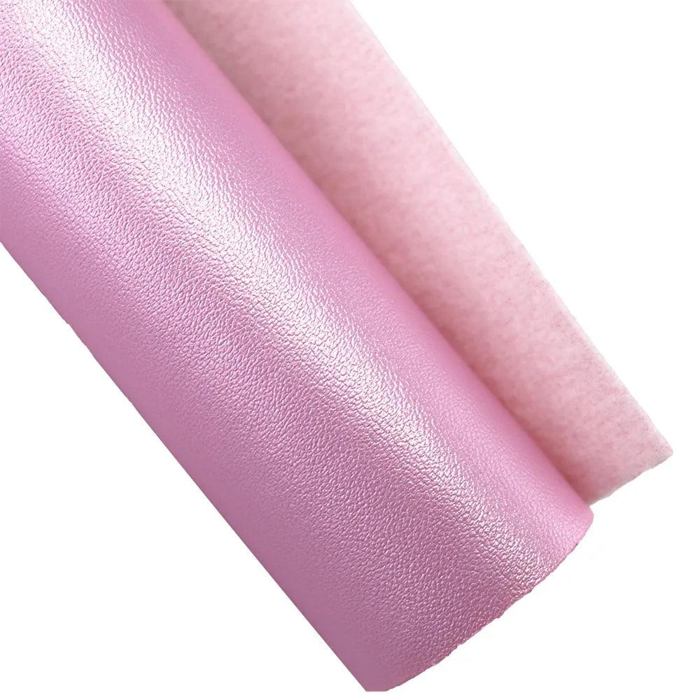Lisslune | Glittering Pink Synthetic Leather Craft Kit for DIY Earrings and Hair Accessories