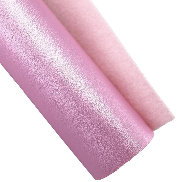 Lisslune | Glittering Pink Synthetic Leather Craft Kit for DIY Earrings and Hair Accessories