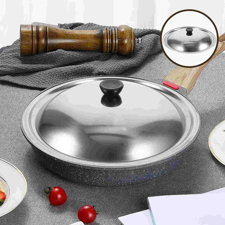 Lisslune | CookShield – Universal Stainless Steel Lid for Pans & Woks