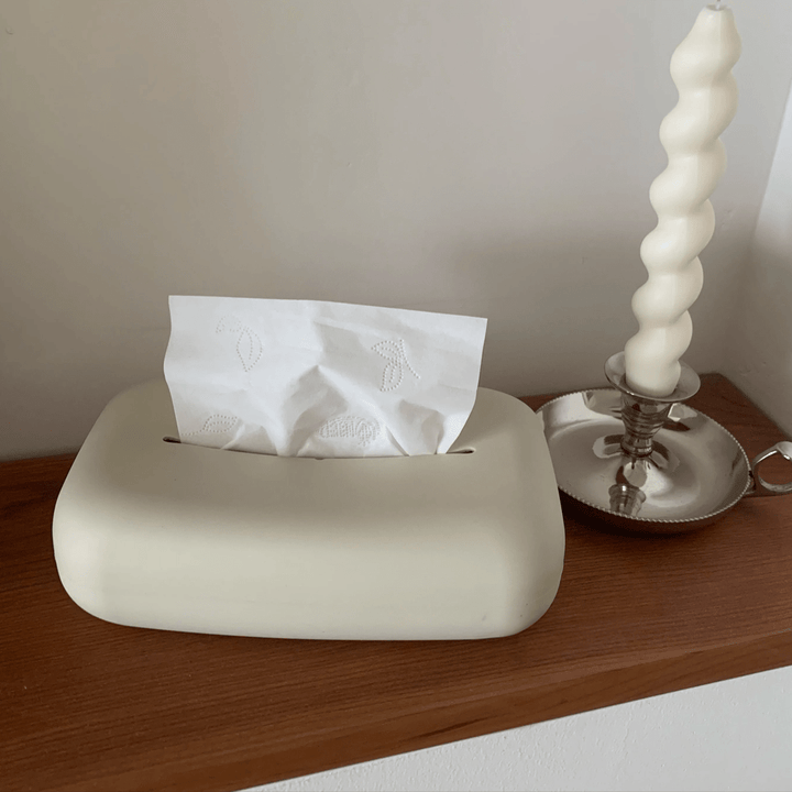 Lisslune | Light beige soft tissue box cover