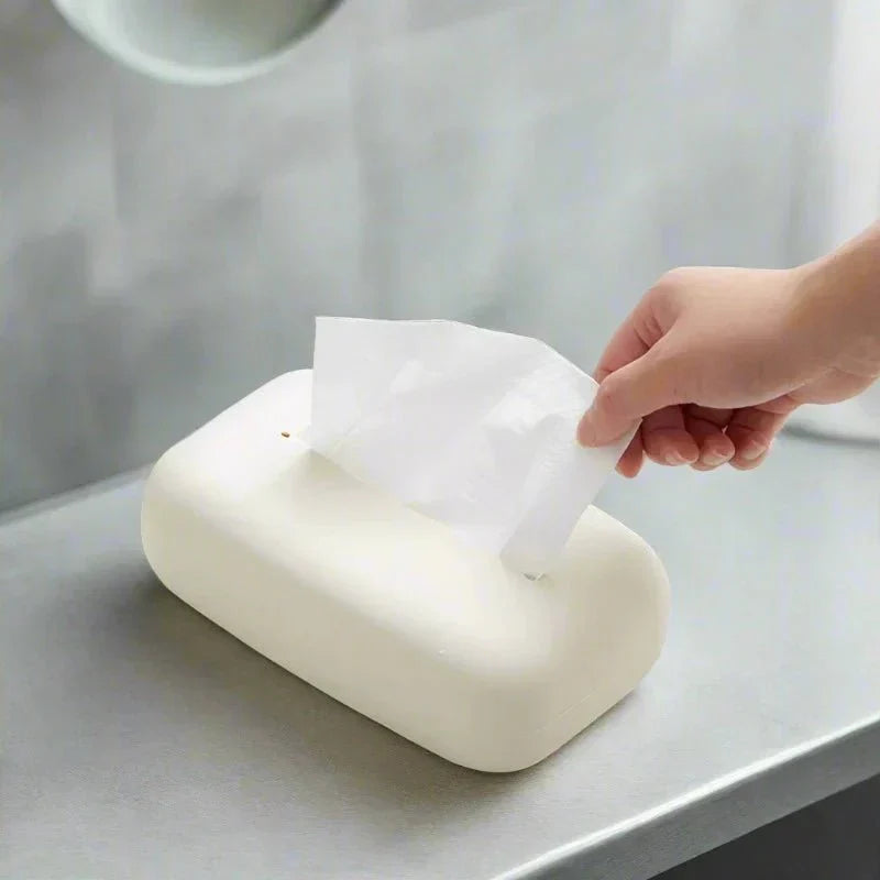 Lisslune | Light beige soft tissue box cover