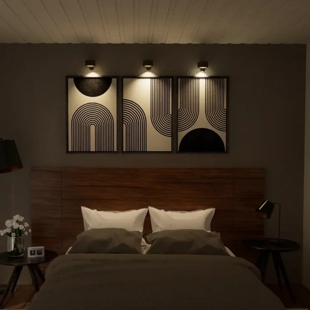 Lisslune | Spotlight Wireless Wall Lamp - 360° Rotation, Dimmable, Rechargeable Wall Light