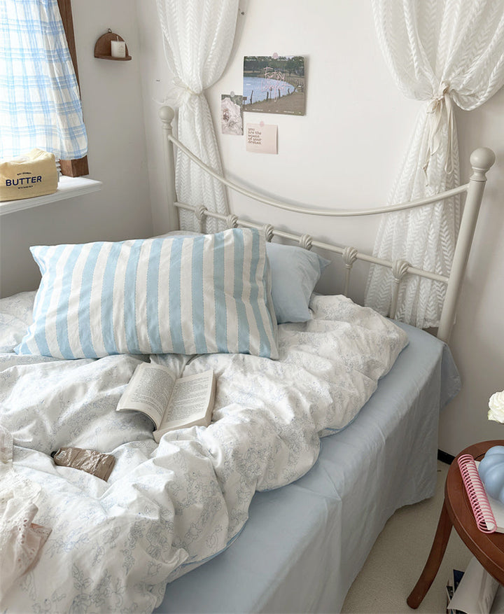 Rynx Whispering Blooms Soft Blue Bedding