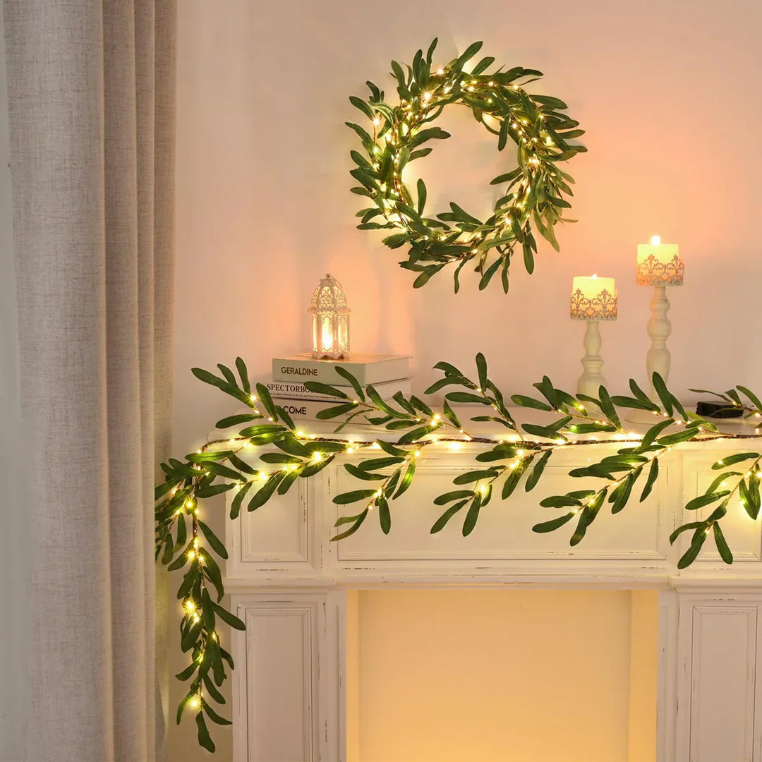Lisslune | OliveLights - LED wreath made of olive branches
