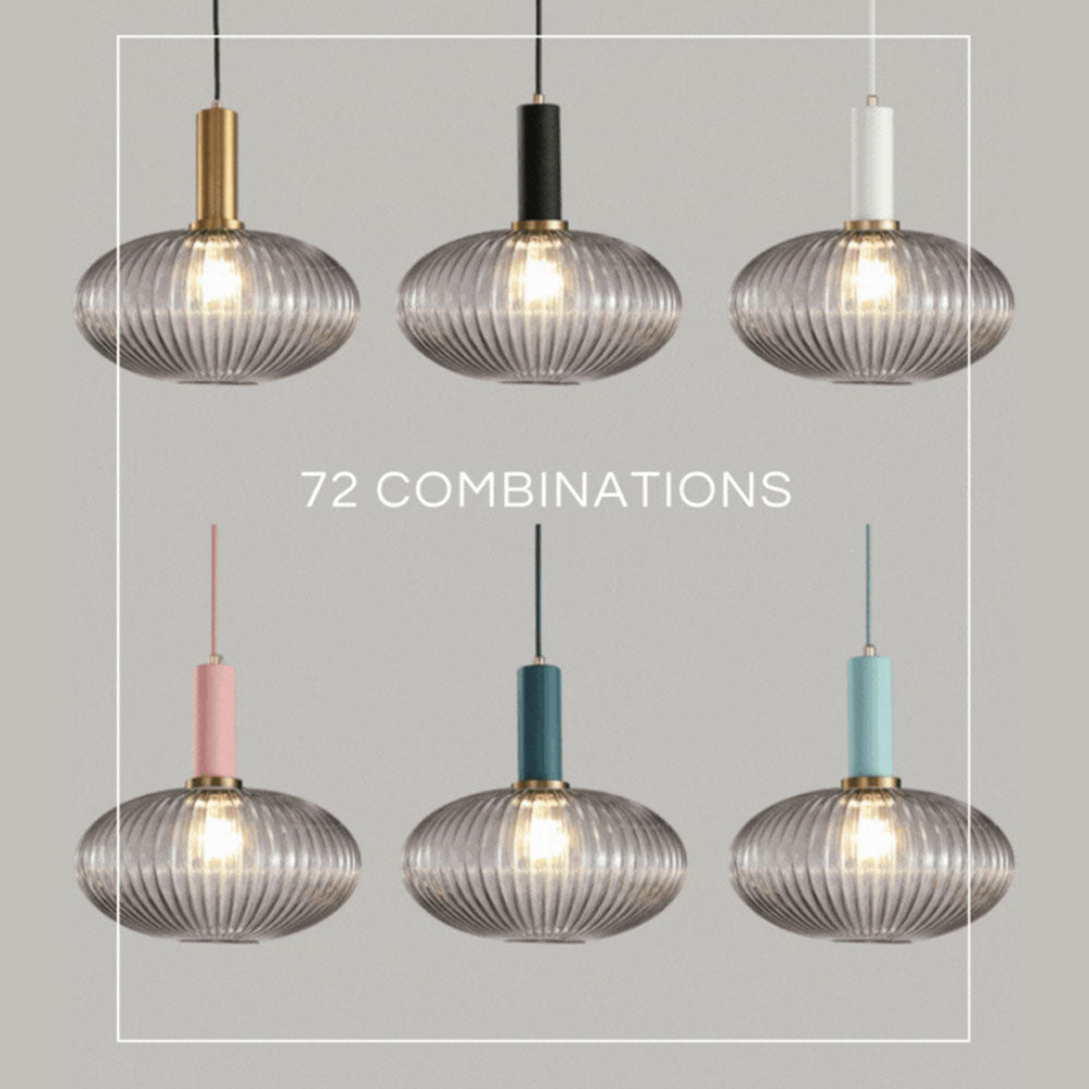 Rynx Nordic Ribbed Glass Pendant Lights