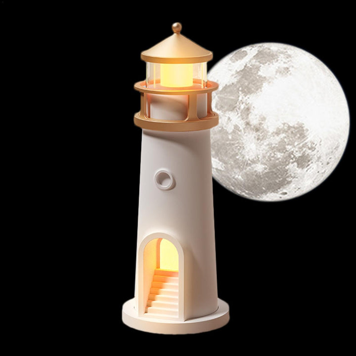 Lisslune | Lighthouse Moon Projection Lamp – Dimmable Bluetooth Ambient Light with Motion Sensor, Perfect for Nighttime Serenity & Christmas Gifting