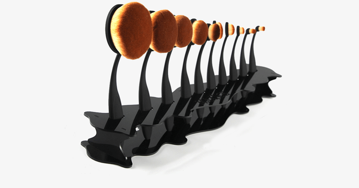 Lisslune | Useful Oval Brush Set Holder – Keep Your Makeup Brushes Organized