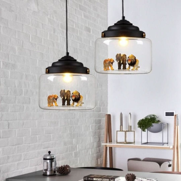 Lisslune | Smaller Zoo | Pendant lamp with glass shade