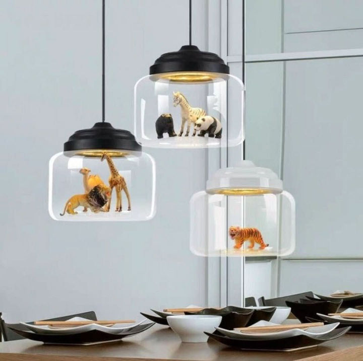 Lisslune | Smaller Zoo | Pendant lamp with glass shade