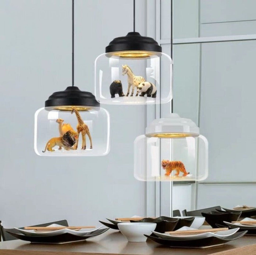 Lisslune | ClearGlass - Safari Silhouette Pendant Light