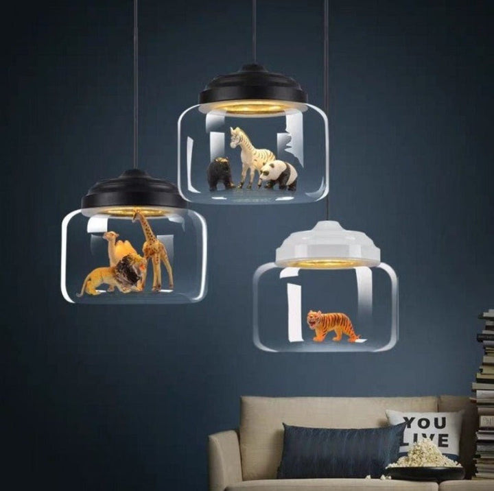 Lisslune | ClearGlass - Safari Silhouette Pendant Light