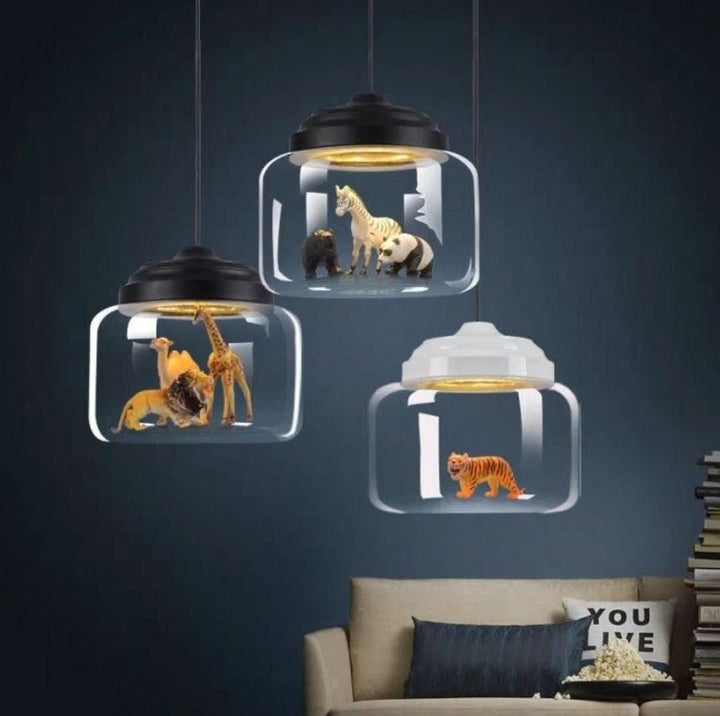 Lisslune | Smaller Zoo | Pendant lamp with glass shade