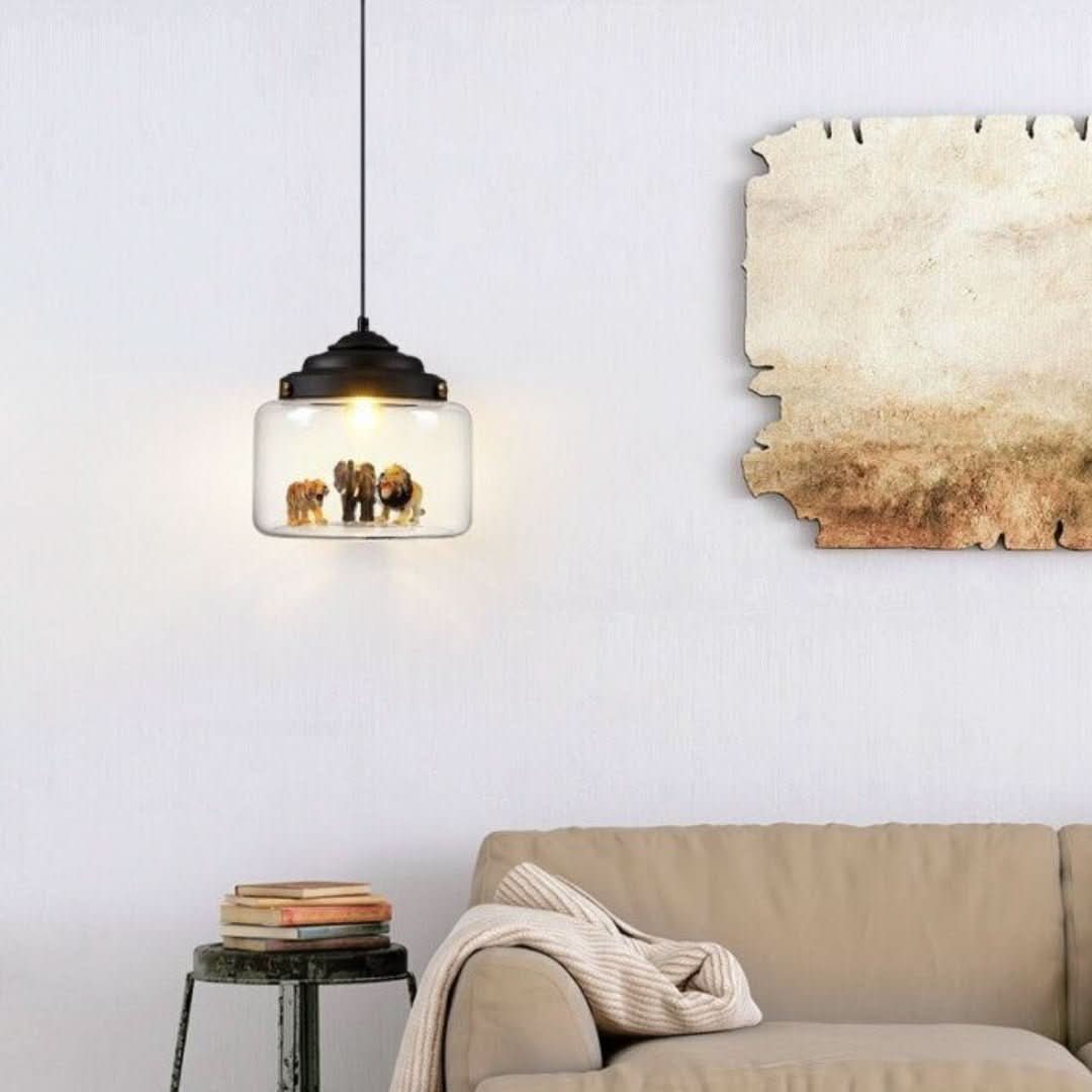 Lisslune | Smaller Zoo | Pendant lamp with glass shade