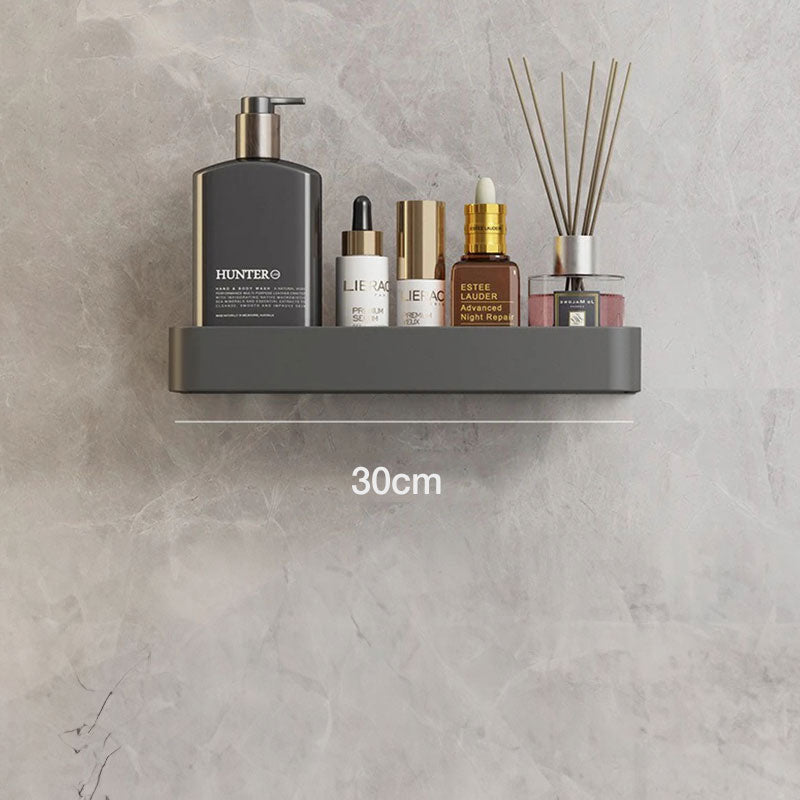 Lisslune | Modern Grey Bathroom Shelf – Stylish Wall-Mounted Storage with Optional Towel Rail