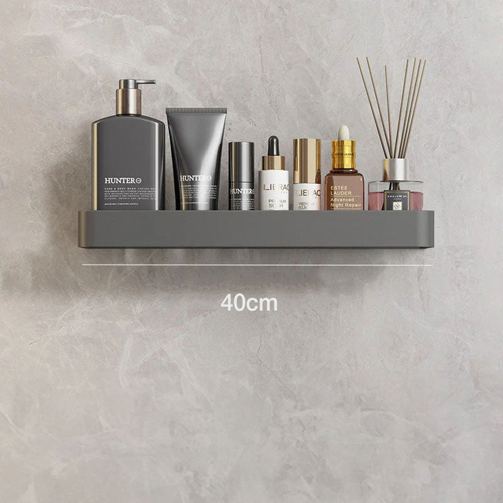 Lisslune | Modern Grey Bathroom Shelf – Stylish Wall-Mounted Storage with Optional Towel Rail