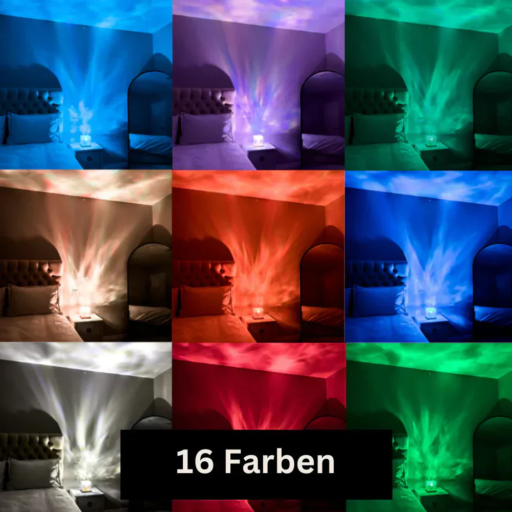 Lisslune | AuroraGlow Northern Lights Lamp – 16 Colour LED Mood Light with Remote