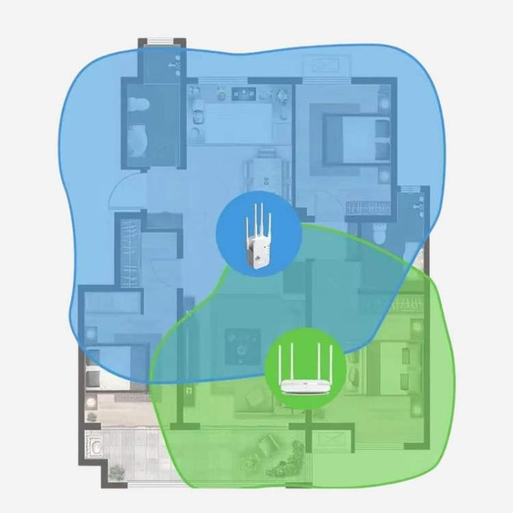 Lisslune | Long-Range Outdoor WiFi Booster | Dual-Band, 1200Mbps Speed for Total Coverage in Garden & Garage
