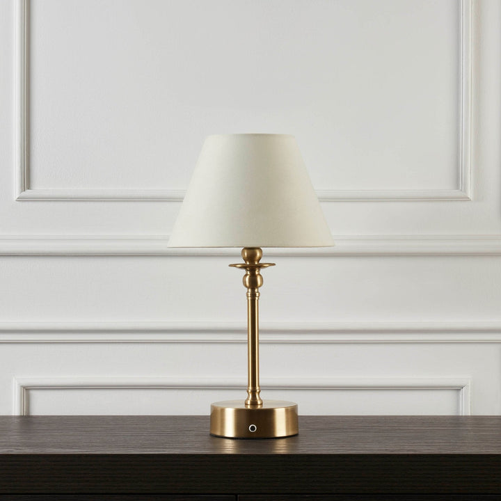 Lisslune | Lucille Ornate LED Rechargeable Wireless Lamp - Brass