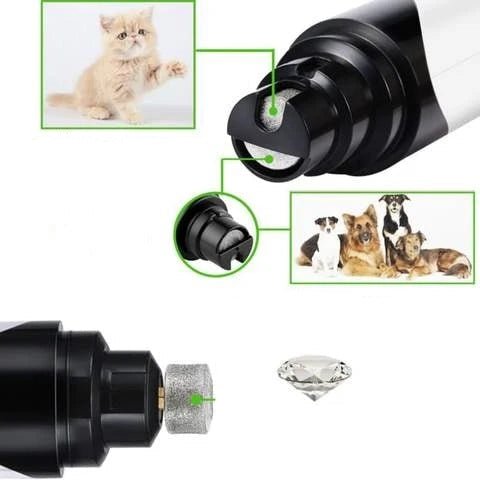 Lisslune | LUCKYNAIL – Quiet Electric Pet Nail Grinder with USB Rechargeable Power