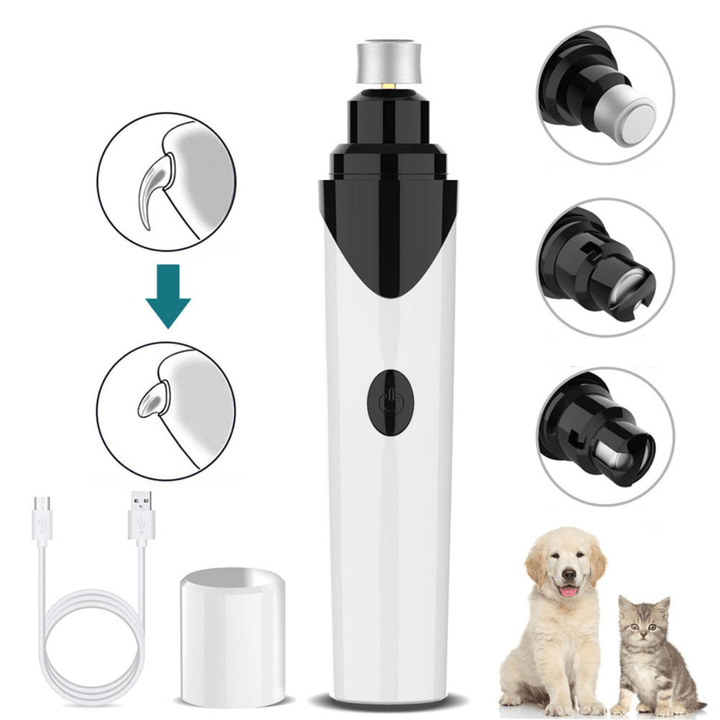 Lisslune | LUCKYNAIL – Quiet Electric Pet Nail Grinder with USB Rechargeable Power