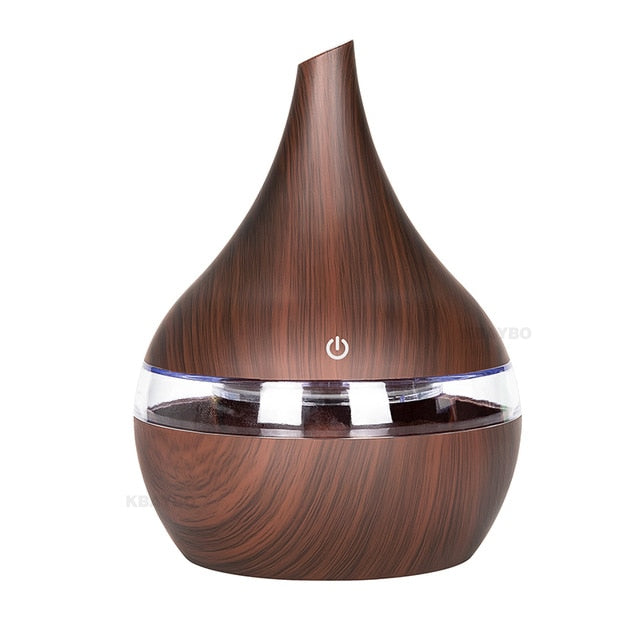 Lisslune | WoodMist Aroma Humidifier – 500 ml with LED Mood Lighting