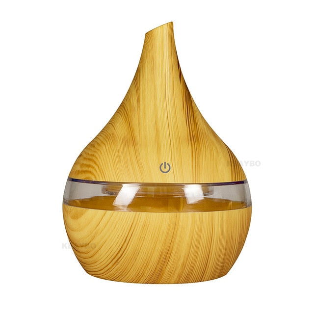 Lisslune | WoodMist Aroma Humidifier – 500 ml with LED Mood Lighting