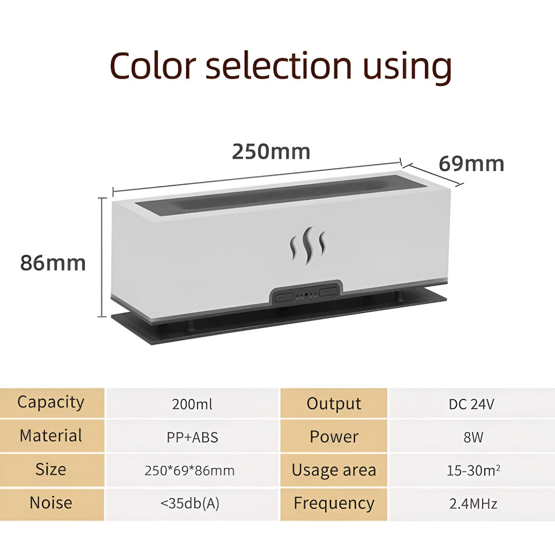 Lisslune | AtmosphereMist 3-in-1 Humidifier with Flame Light and Aroma