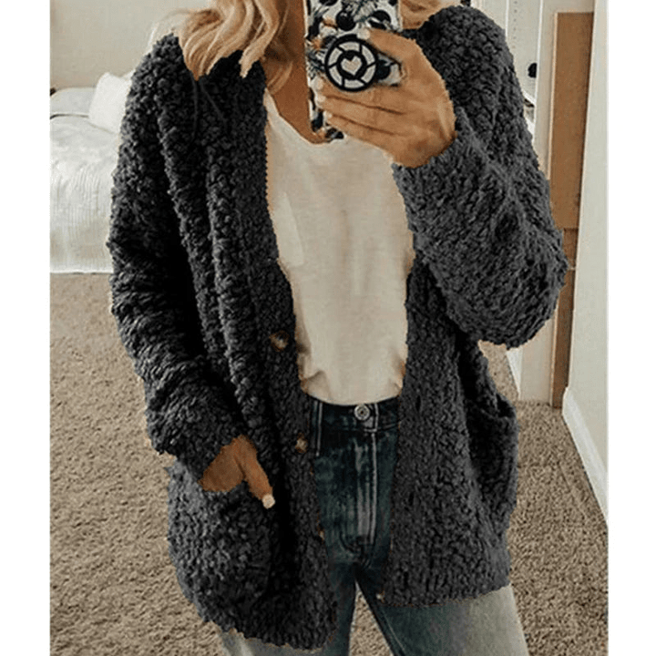 Lisslune | Soft Cardigan Warm Women's Sweater Fluffy Design