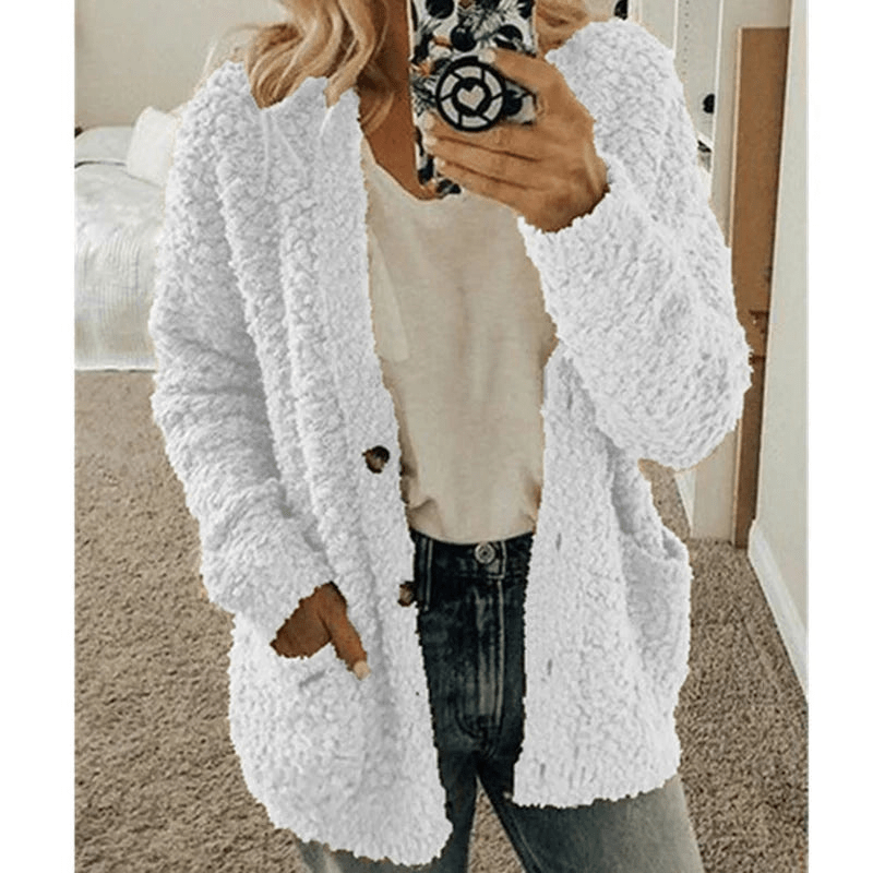 Lisslune | Soft Cardigan Warm Women's Sweater Fluffy Design