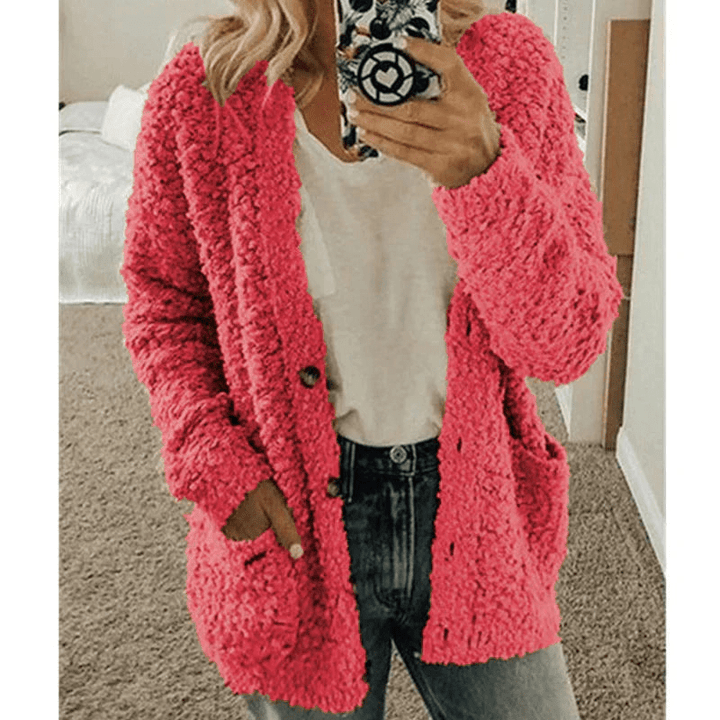 Lisslune | Soft Cardigan Warm Women's Sweater Fluffy Design