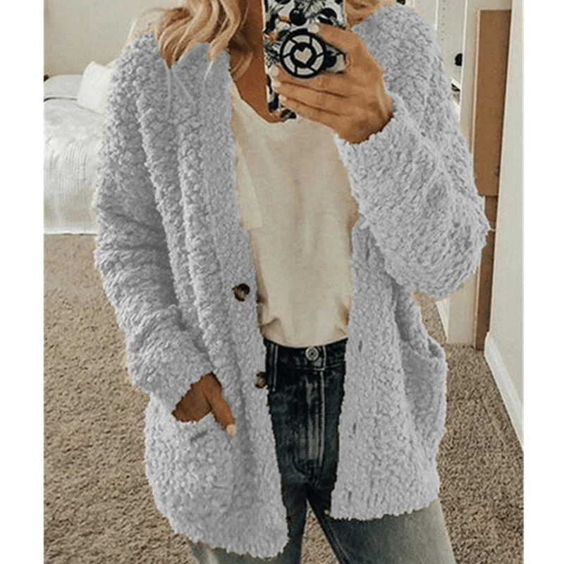 Lisslune | Soft Cardigan Warm Women's Sweater Fluffy Design
