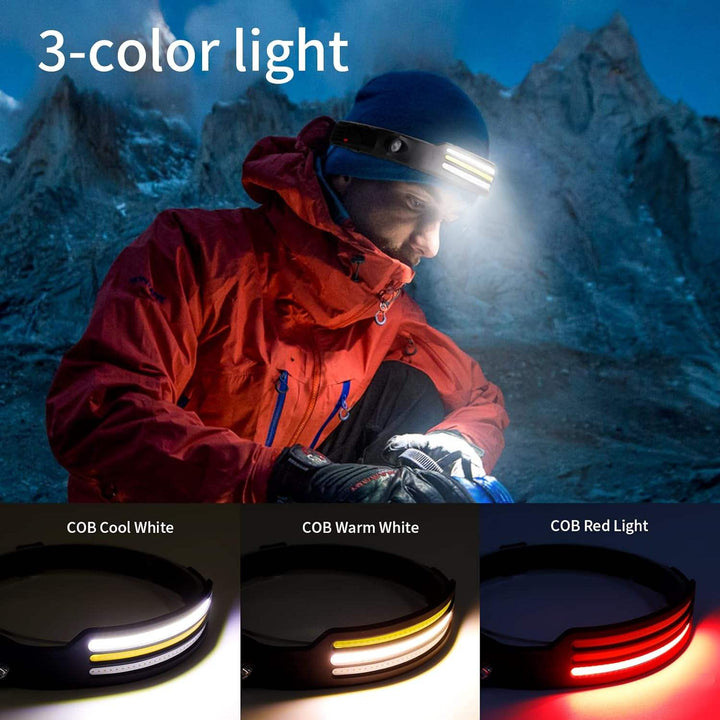 Lisslune | LED Headlamp X3 – Waterproof & Rechargeable Head Torch for Running, Hiking & Outdoor Adventures