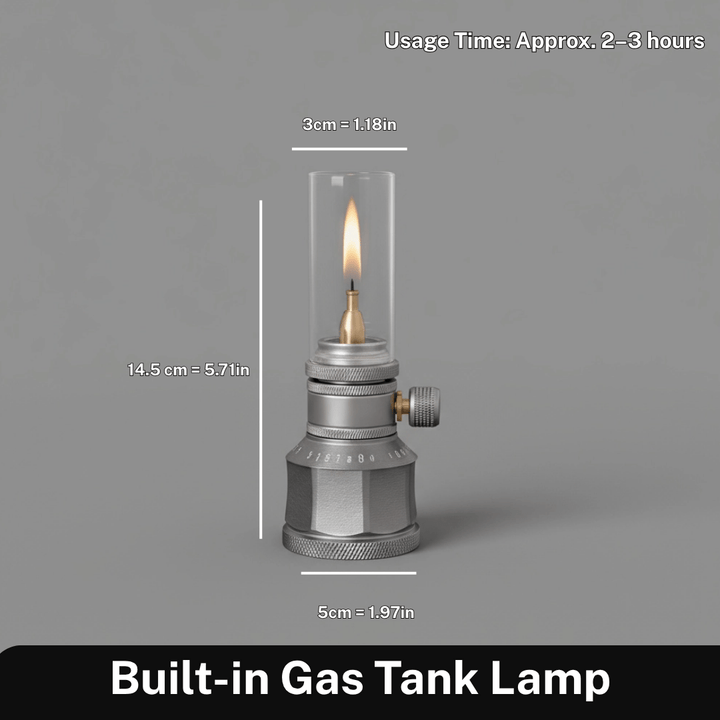 Lisslune | LUMETRA – Adjustable Butane Camping Lamp for Flexible Light Settings