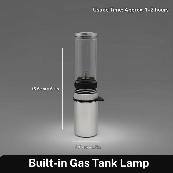 Lisslune | LUMETRA – Adjustable Butane Camping Lamp for Flexible Light Settings