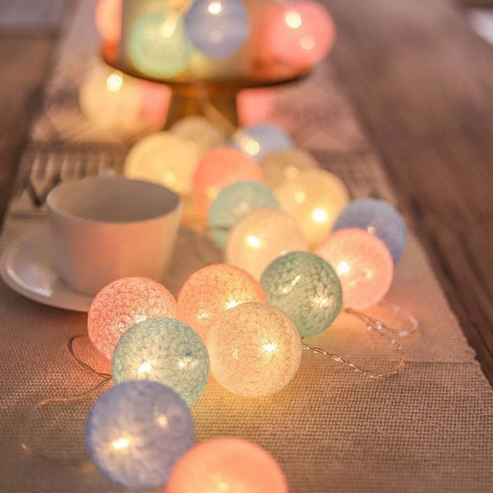 Lisslune | LumiBall - Fun Cotton Light-Up Ball String Lights