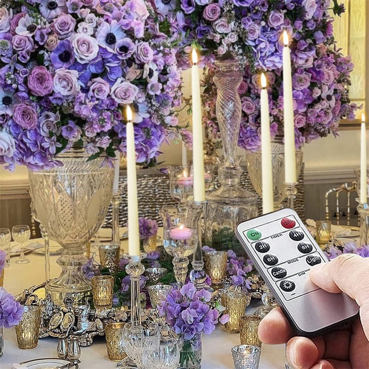 Lisslune | FLAMORA – LED Taper Candles with Remote & Timer
