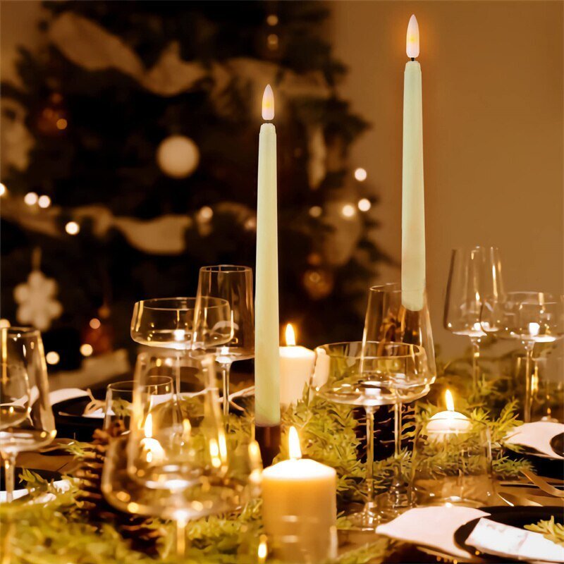 Lisslune | FLAMORA – LED Taper Candles with Remote & Timer