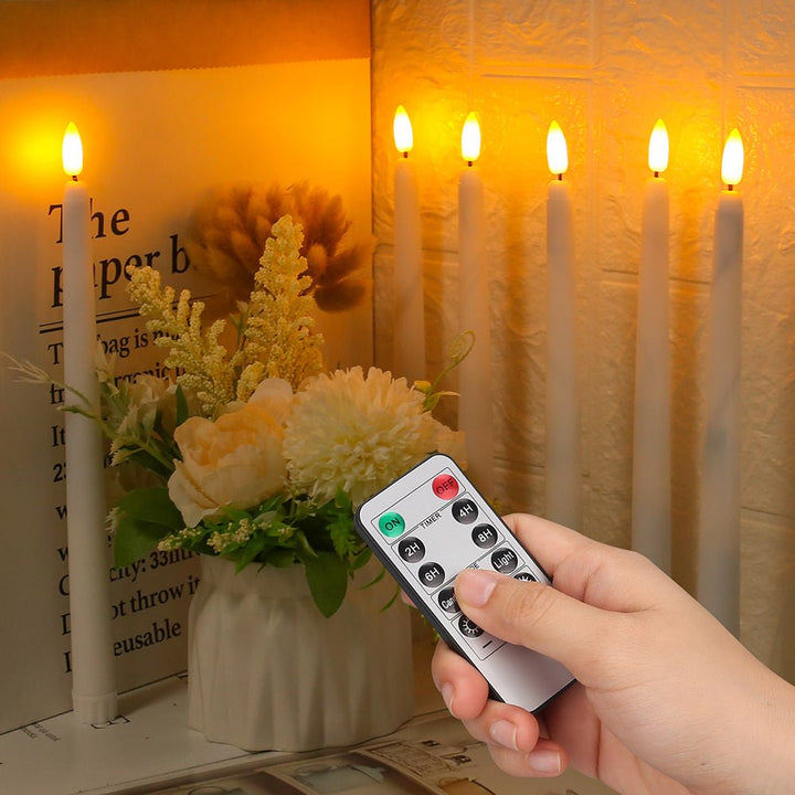 Lisslune | FLAMORA – LED Taper Candles with Remote & Timer