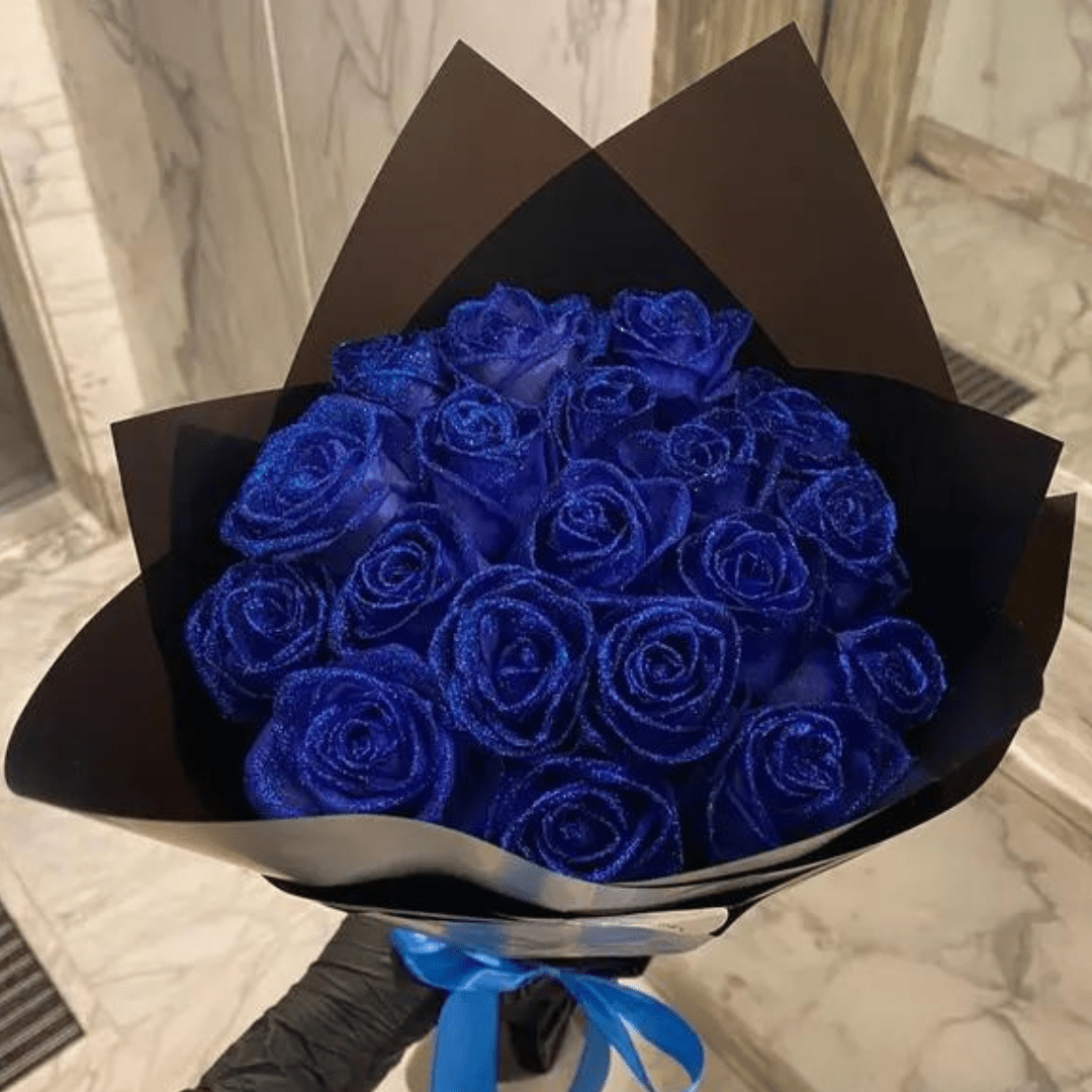 Lisslune | Fleurion Forever Bloom Rose | Real preserved glitter rose for romantic gifts and home decoration