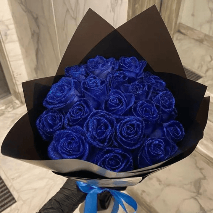 Lisslune | Fleurion Forever Bloom Rose | Real preserved glitter rose for romantic gifts and home decoration