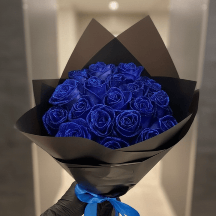 Lisslune | Fleurion Forever Bloom Rose | Real preserved glitter rose for romantic gifts and home decoration